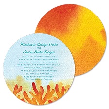 Coral Reef Wedding Invitation