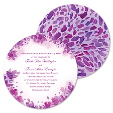 Watercolor Petals Wedding Invitation