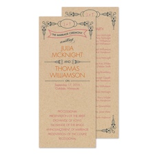 Classic Type Wedding Program