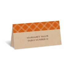 Orange Squares Place Card