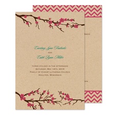 Cherry Blossoms Wedding Program