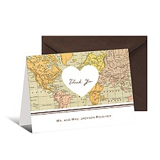 Heart Map Note Card and Envelope