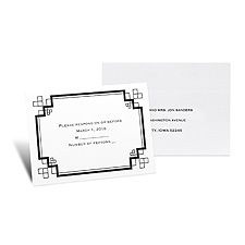 Art Deco Response Card and Envelope