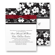 Bold Floral Wedding Invitation