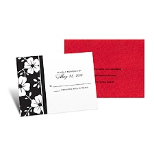 Bold Floral Response Card and Envelope