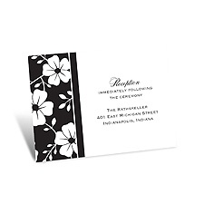 Bold Floral Reception Card