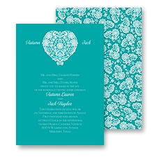 Lace Heart Wedding Invitation