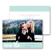 We Do Photo Wedding Invitation
