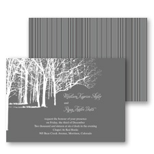Trees in Winter Wedding Invitation