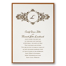 Ecru Layered Wedding Invitation