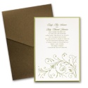 Ecru Layered Invitation with Pocket