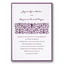 White Layered Wedding Invitation