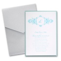 White Layered Invitation with Pocket