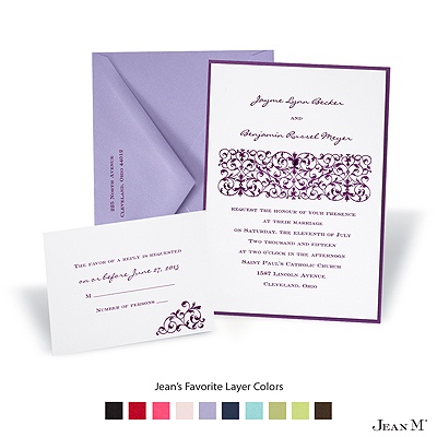 White Layered Invitation