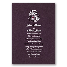 Eggplant Wedding Invitation Card