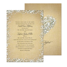 Burlap Blossoms Wedding Invitation
