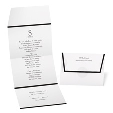 Dramatic Edges Seal and Send Wedding Invitation