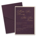 Eggplant Layered Invitation with Pocket