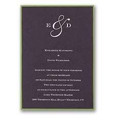 Eggplant Layered Wedding Invitation