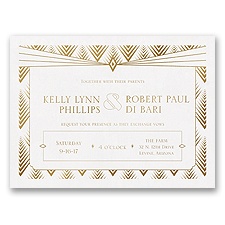 Art Deco Glamour Wedding Invitation