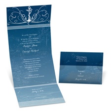 Nautical Waves Seal and Send Wedding Invitation