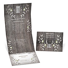 Rustic Vines Seal and Send Wedding Invitation
