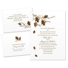 Leaves Fall Wedding Invitation Kit