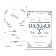 Vintage Marriage Wedding Invitation Kit