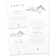Adorable Lovebirds Wedding Invitation Kit