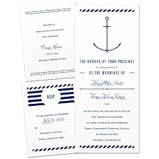 Nautical Anchor Wedding Invitation Kit