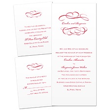 Romantic Swirls Wedding Invitation Kit