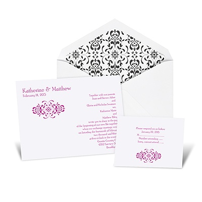 Personal Flourish Wedding Invitation