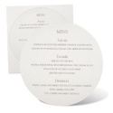 Round Menu Card - Ecru Shimmer
