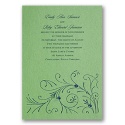Green Shimmer Invitation Card