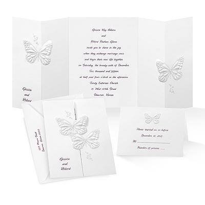 Beautiful Butterflies Wedding Invitation