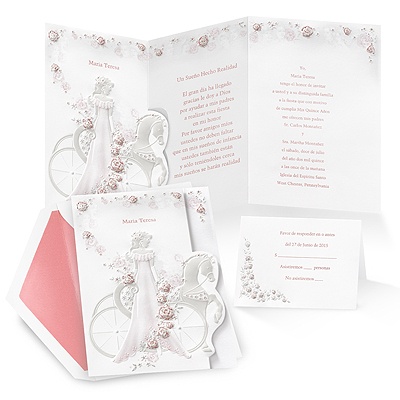 Quinceanera Invitations on Occasions    Quincea  Era    Elegant Carriage Quinceanera Invitation