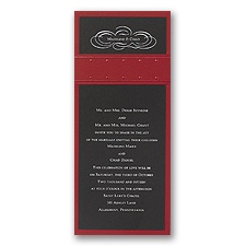 Black Layered Wedding Invitation