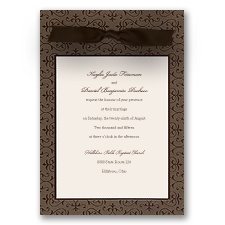 Rich Damask Wedding Invitation