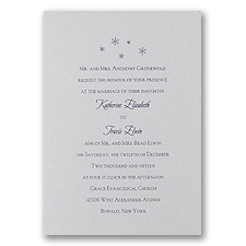 Silver Shimmer Wedding Invitation Card
