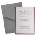 Silver Shimmer Layered Invitation with Pocket