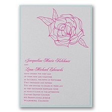 Silver Shimmer Layered Wedding Invitation