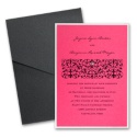 Fuchsia Layered Invitation with Pocket