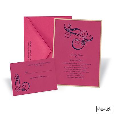 Fuchsia Layered Invitation