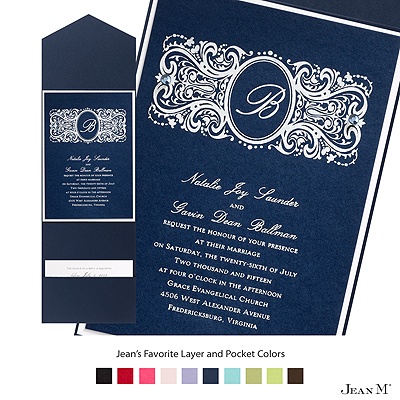 Midnight Layered Invitation with Pocket