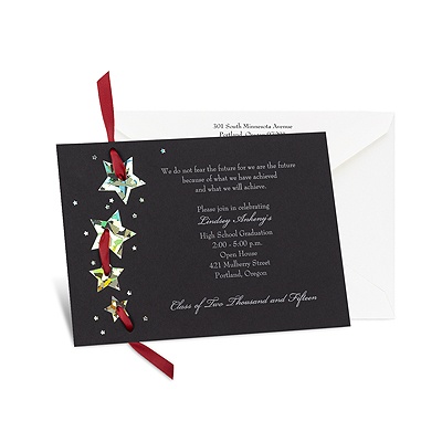 Ribbons and Stars Graduation Announcement