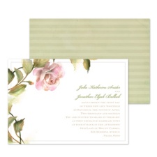 Elegant Rose Wedding Invitation