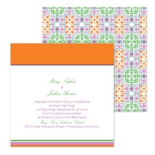 Colorful Mosaic Wedding Invitation - Square