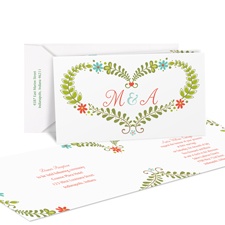 Natural Heart Wedding Invitation