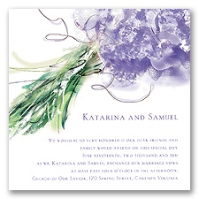 Hydrangea Bouquet Wedding Invitation