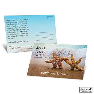 Starfish Save the Date Postcard